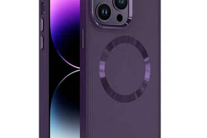 TPU чехол Epik Bonbon Metal Style with MagSafe Apple iPhone 12 Pro Max 6.7' Фиолетовый / Dark Purple