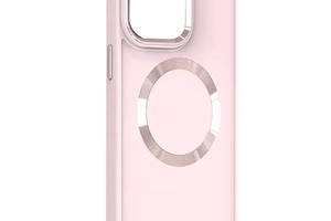 TPU чехол Epik Bonbon Metal Style with MagSafe Apple iPhone 13 6.1' Розовый / Light pink