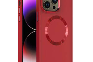 TPU чехол Epik Bonbon Metal Style with MagSafe Apple iPhone 14 Pro 6.1' Красный / Red