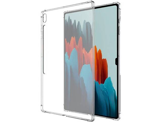 TPU чехол с усиленными углами Epik Ease Color Samsung Galaxy Tab S8 Plus / S7 FE 12.4' Прозрачный