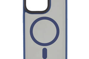 TPU+PC чехол Epik Metal Buttons with Magnetic Safe Apple iPhone 15 Синий (1609222)