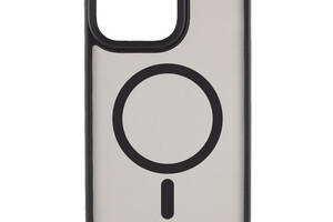 TPU+PC чехол Epik Metal Buttons with Magnetic Safe Apple iPhone 15 Pro Max Черный (1609239)