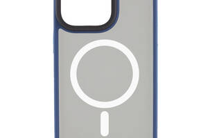 TPU+PC чехол Epik Metal Buttons with MagSafe Apple iPhone 12 Pro / 12 6.1' Синий