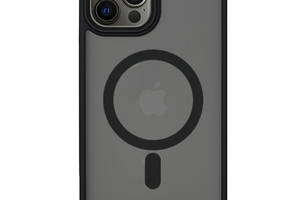 TPU+PC чехол Epik Metal Buttons with MagSafe Apple iPhone 14 Pro 6.1' Черный