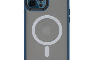 TPU+PC чехол Epik Metal Buttons with MagSafe Apple iPhone 14 Pro Max 6.7' Синий