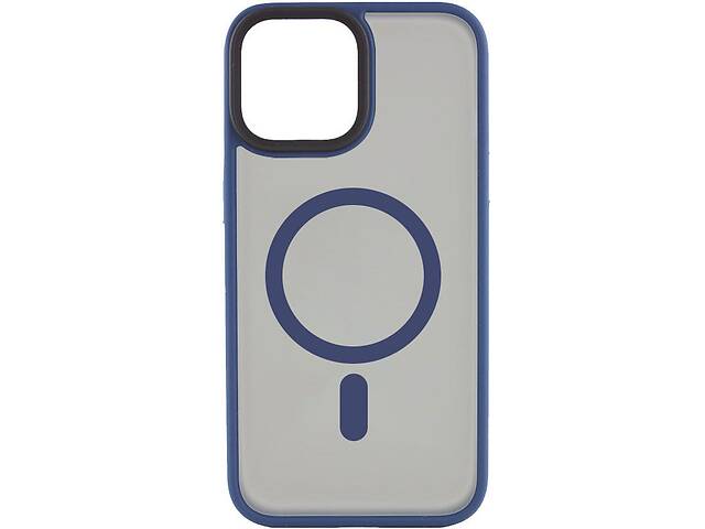 TPU+PC чехол Epik Metal Buttons with MagSafe Apple iPhone 15 6.1' Синий
