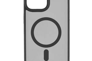 TPU+PC чехол Epik Metal Buttons with MagSafe Apple iPhone 15 6.1' Черный