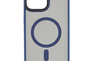 TPU+PC чехол Epik Metal Buttons with MagSafe Apple iPhone 15 Plus 6.7' Синий