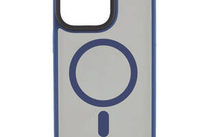TPU+PC чехол Epik Metal Buttons with MagSafe Apple iPhone 15 Pro 6.1' Синий