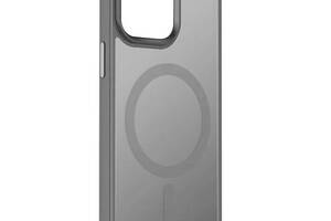 TPU+PC чехол Epik Metal Buttons with MagSafe Colorful Apple iPhone 15 6.1' Серый