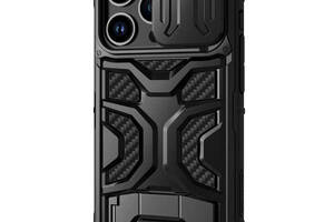 TPU+PC чехол Nillkin CamShield Adventurer Pro шторка на камеру Apple iPhone 14 Pro 6.1' Armor Black