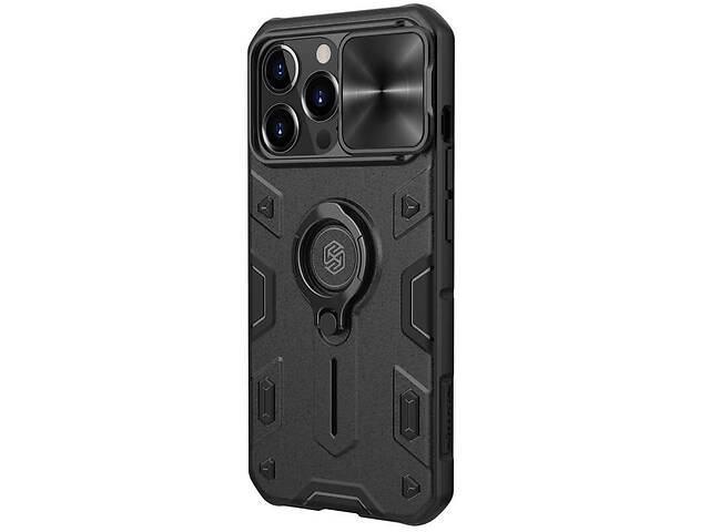 TPU+PC чехол Nillkin CamShield Armor no logo шторка на камеру Apple iPhone 13 Pro 6.1' Черный