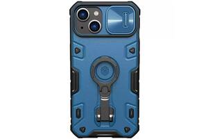 TPU+PC чехол Nillkin CamShield Armor Pro no logo Apple iPhone 14 6.1' Синий