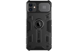 TPU+PC чехол Nillkin CamShield Armor шторка на камеру Apple iPhone 11 6.1' Черный