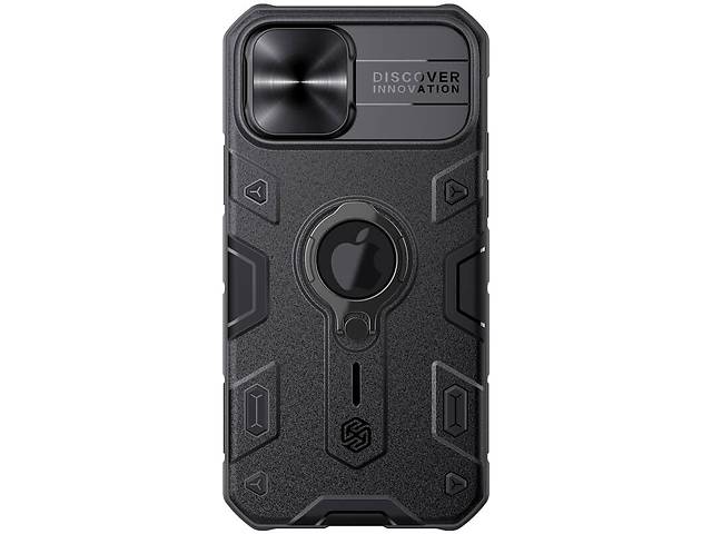 TPU+PC чехол Nillkin CamShield Armor шторка на камеру Apple iPhone 12 Pro / 12 6.1' Черный