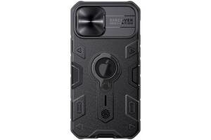 TPU+PC чехол Nillkin CamShield Armor шторка на камеру Apple iPhone 12 Pro Max 6.7' Черный