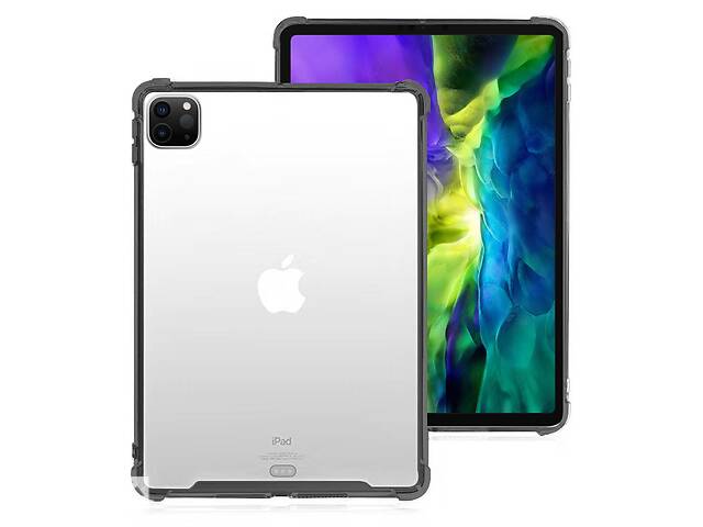 TPU+PC чехол Simple c усиленными углами для Apple iPad Pro 11 2020 Серый прозрачный 907864