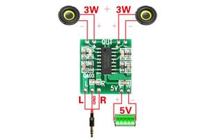 Цифровой Усилитель звука 2*3 Вт PAM8403 ,плата цифрового усилителя мощности