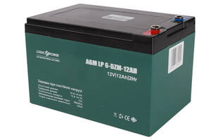 Тяговая аккумуляторная батарея AGM LogicPower LP 6-DZM-12 12V 12Ah М5
