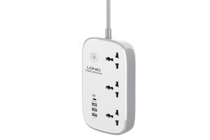 Удлинитель с USB 2 м Ldnio SCW3451 3USB Type-C 3 розетки QC Wi-Fi White