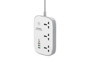 Удлинитель с USB 2 метра Ldnio SCW3451 3USB Type-C 3 розетки QC Wi-Fi White N