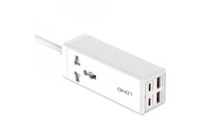 Удлинитель сетевой LDNIO SC1418 Power Strip PD/QC 65W USB/ 2 Type-C 2.5 m White