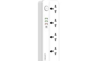 Удлинитель сетевой LDNIO SC5415 5 PD 20Вт/QC 3.0 2 м 5 розеток 3 USB / Type-C Auto-ID White