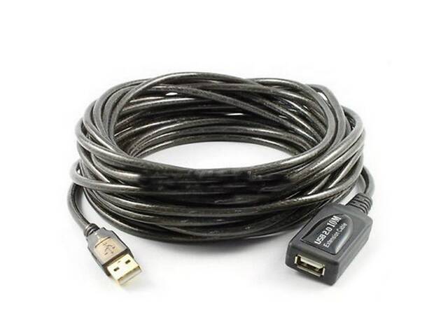 Удлинитель USB 2.0 активный репитер кабель AM-AF CNV 10 м Black