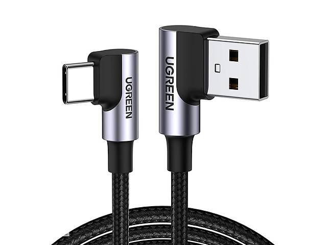 Угловой кабель Ugreen Angled USB 2.0 A to Type-C US176 20856 1 м Черный