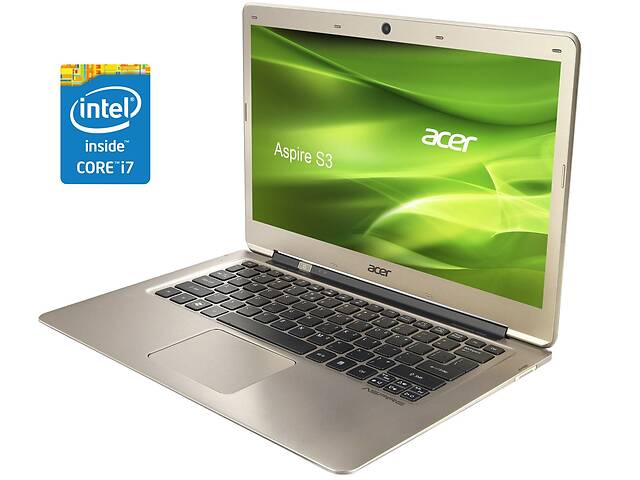Ультрабук Acer Aspire S3 / 13.3' (1366x768) TN / Intel Core i7-2630QM (4 (8) ядра по 2.0 - 2.9 GHz) / 8 GB DDR3 / 240...