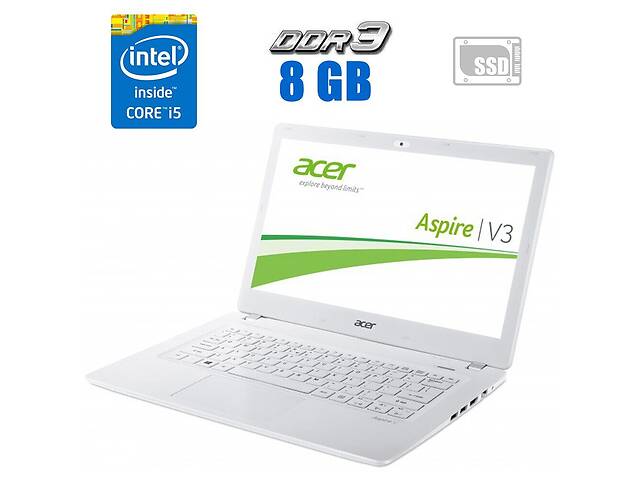 Ультрабук Acer Aspire V3-3721 / 13.3' (1920x1080) IPS Touch / Intel Core i5-6200U (2 (4) ядра по 2.3 - 2.8 GHz) / 8 G...