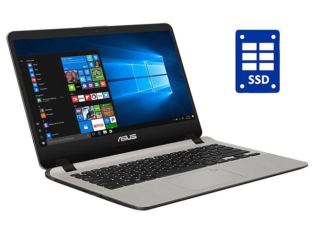 Ультрабук Asus F407UA / 14' (1920x1080) IPS / Intel Core i3-6006U (2 (4) ядра по 2.0 GHz) / 8 GB DDR3 / 256 GB SSD /...