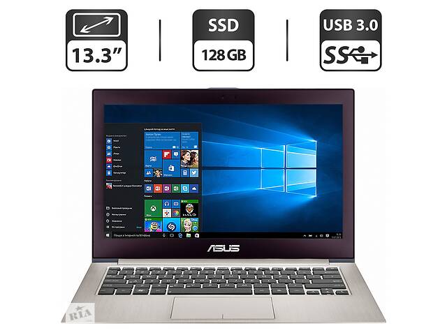 Ультрабук Asus ZenBook UX31LA / 13.3'' (1600x900) TN / Intel Core i5-4200U (2 (4) ядра по 1.6 - 2.6 GHz) / 4 GB DDR3...