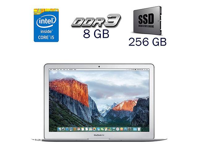 Ультрабук Б-класс Apple MacBook Air A1466 / 13.3' (1440x900) IPS / Intel Core i7-5650U (2 (4) ядра по 2.2 - 3.1 GHz)...