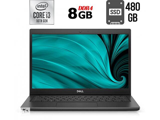 Ультрабук Б-класс Dell Latitude 3410 / 14' (1366x768) TN / Intel Core i3-10110U (2 (4) ядра по 2.1 - 4.1 GHz) / 8 GB...