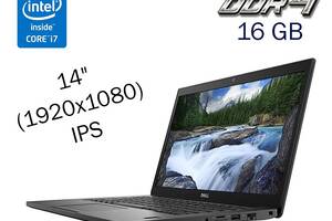 Ультрабук Б-класс Dell Latitude 7490 / 14' (1920x1080) IPS / Intel Core i7-8650U (4 (8) ядра по 1.9 - 4.2 GHz) / 16 G...