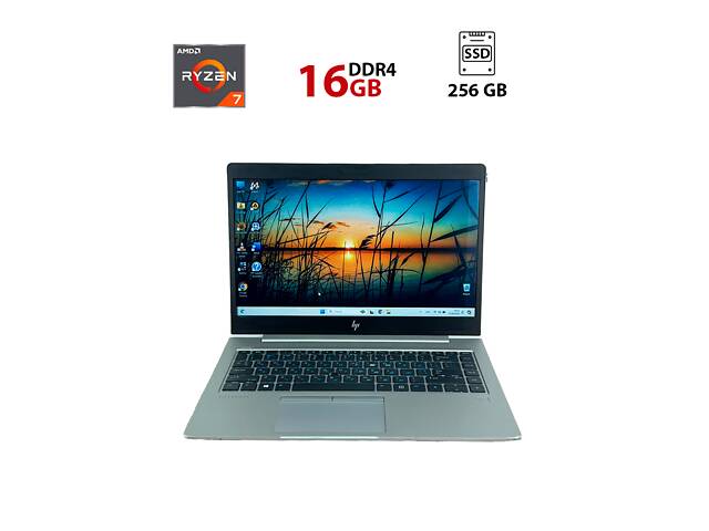 Ультрабук Б-класс HP EliteBook 735 G5 / 13.3' (1920x1080) IPS / AMD Ryzen 7 PRO 3700U (4 (8) ядра по 2.3 - 4.0 GHz) /...