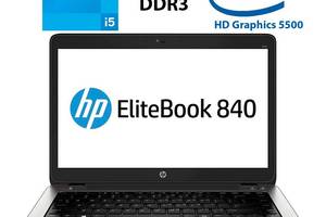 Ультрабук Б-класс HP EliteBook 840 G2 / 14' (1920x1080) TN / Intel Core i5-5300U (2 (4) ядра по 2.3 - 2.9 GHz) / 4 GB...
