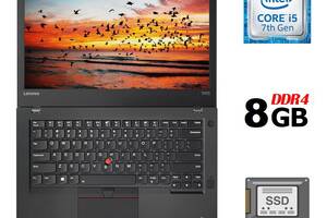Ультрабук Б-класс Lenovo ThinkPad T470 / 14' (1366x768) TN / Intel Core i5-7300U (2 (4) ядра по 2.6 - 3.5 GHz) / 8 GB...