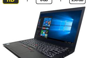 Ультрабук Б-класс Lenovo ThinkPad T470s / 14' (1920x1080) IPS / Intel Core i5-6300U (2 (4) ядра 2.4 - 3.0 GHz) / 8 GB...