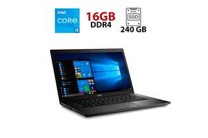 Ультрабук Dell Latitude 7480 / 14' (1920x1080) IPS / Intel Core i5-7300U (2 (4) ядра по 2.6 - 3.5 GHz) / 16 GB DDR4 /...