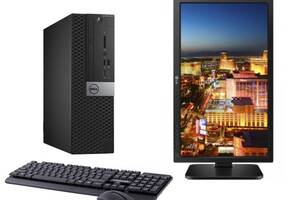 Б/у Комплект ПК: Dell OptiPlex 7050 SFF| i5-6400| 8GB RAM| 240GB SSD| HD 530+LG 24MB37PM| 24' 1920x1080 | DVI,