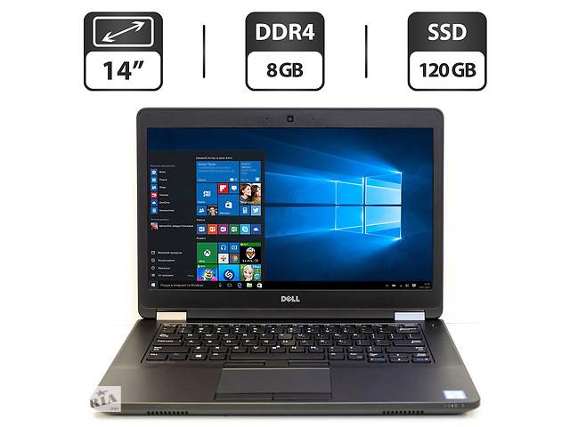 Ультрабук Dell Latitude E5470 / 14' (1366x768) TN / Intel Core i5-6300U (2 (4) ядра по 2.4 - 3.0 GHz) / 8 GB DDR4 / 1...