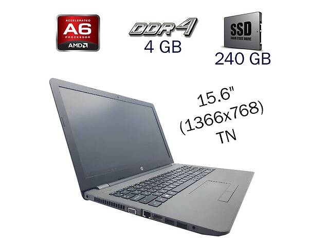 Ультрабук HP 255 G6/ 15.6' (1366x768)/ A6-9220/ 4GB RAM/ 240GB SSD/ Radeon R4