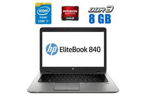 Ультрабук HP EliteBook 840 G1 / 14' (1920x1080) IPS / Intel Core i7-4600U (2 (4) ядра по 2.1 - 3.3 GHz) / 8 GB DDR3 /...