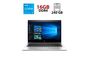 Ультрабук HP EliteBook 840 G5 / 14' (1920x1080) IPS / Intel Core i5-8250U (4 (8) ядра по 1.6 - 3.4 GHz) / 16 GB DDR4...