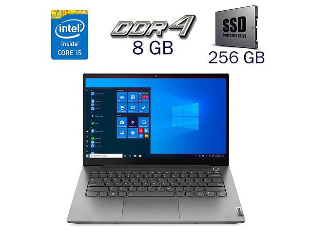 Ультрабук Lenovo ThinkBook 14 G2 / 14' (1920x1080) IPS / Intel Core i5-1135G7 (4 (8) ядра по 2.4 - 4.2 GHz) / 8 GB DD...