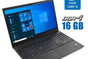 Ультрабук Lenovo ThinkPad E15 G2 / 15.6' (1920x1080) IPS / Intel Core i5-1135G7 (4 (8) ядра по 2.4 - 4.2 GHz) / 16 GB...