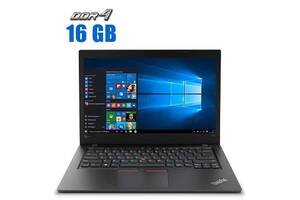 Ультрабук Lenovo ThinkPad L480 / 14' (1920x1080) IPS / Intel Core i3-8130U (2 (4) ядра по 2.2 - 3.4 GHz) / 16 GB DDR4...