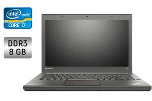 Ультрабук Lenovo ThinkPad T450s / 14' (1920x1080) IPS / Intel Core i7-5600U (2 (4) ядра по 2.6 - 3.2 GHz) / 8 GB DDR3...